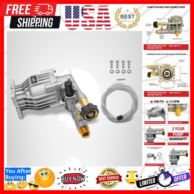 #ad #ad OEM Technologies 3300 PSI 2.4 GPM Replacement Pressure Washer Pump Kit Horiz... $159.99
