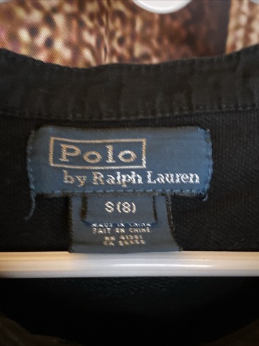 Polo Ralph Lauren Boy’s Henley 3 Button Shirt Size Small (8) Black Long Sleeve - Picture 3 of 4