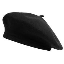 French Wool Beret Hat Women Men Fall Winter Solid Color Cap Warm Artist