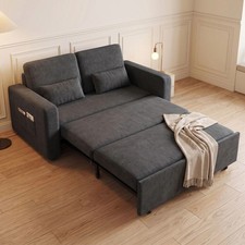 Sofa 2 sitzer mit schlaffunktion Schlafsofa Schlafcouch Donkergrau