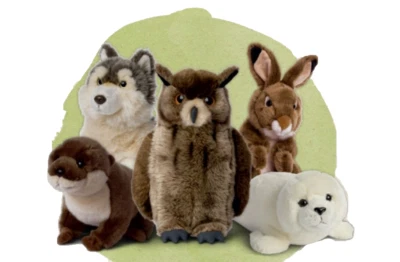 WWF Plüschtiere / Kuscheltiere aus der Heimat / Hase, Otter, Robbe, Uhu, Wolf 🔝