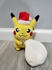 Pikachu Pokemon Center Xmas Santa Gift Christmas 2004 Plush Toy Doll Japan READ