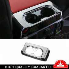Para Ford F150 F-150 2015-20 Cromo Coche Reposabrazos Trasero Portavasos Panel Cubierta de Borde