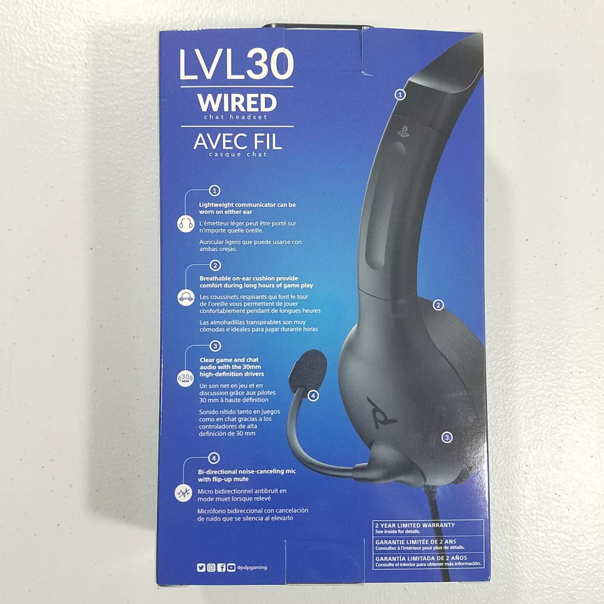 PDP LVL30 Wired Chat Gaming Headset for PlayStation 4