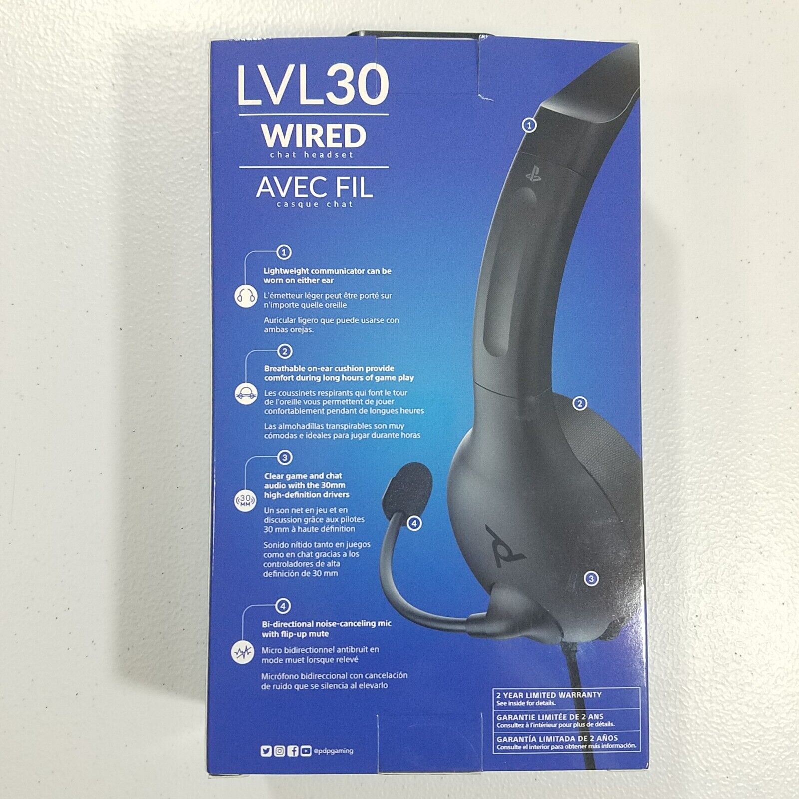 PDP Gaming LVL30 Wired Chat Headset for 4 PS4 | eBay