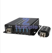 1PCS 4 Channel USB 3.0 over Fiber Optic Extender Duplex LC Port New