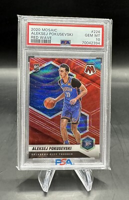 2020-21 Panini Mosaic - Rookie Aleksej Pokusevski #226 Red Wave