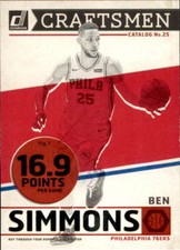 2019-20 Donruss Craftsmen #14 Ben Simmons Philadelphia 76ers Basketball Card