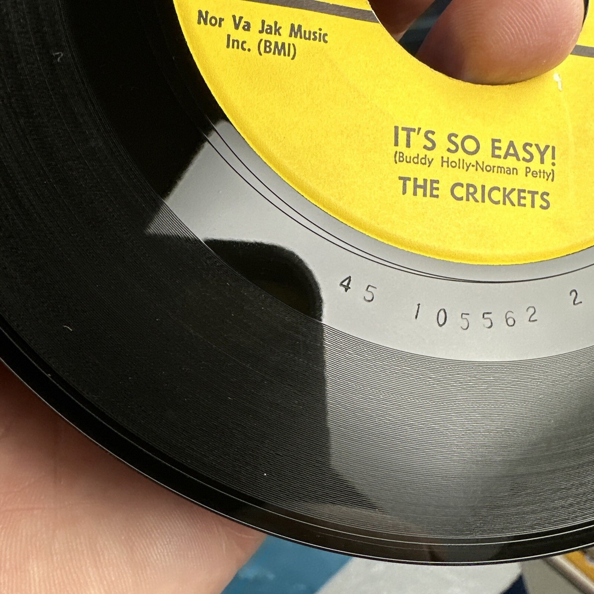 CRECKETSレコード The Crickets PROMO 45 EX ! It's So Easy/Lonesome Tears Brunswick 9