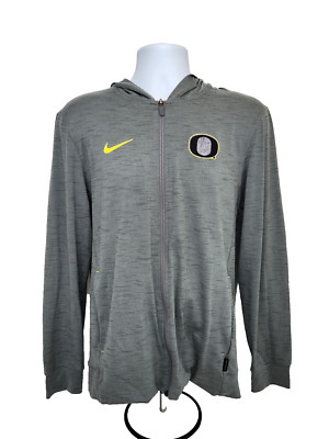 Oregon DUCKS Football TEAM ISSUED Nike Zip Up JACKET with HOOD      Men's  S