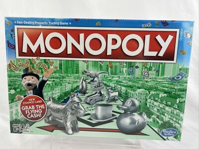Hasbro MONOPOLY Classic Board Game C1009 Chance Card - Made in USA - NEW SEALED