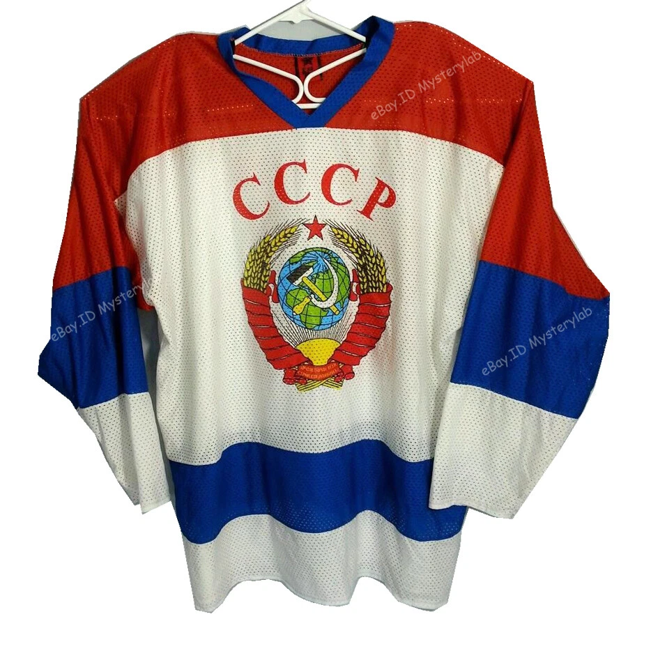  Retro 80's Fetisov #2 Soviet Union Team CCCP Russia Hockey  Jersey Stitched Red : Clothing, Shoes & Jewelry