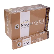Golden Nag MYRRH Incense Sticks Agarbatti Pack of 12X15 GRAM Each 180GM Box