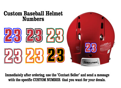 custom football helmet numbers 108 Pcs Sports Stickers *white and black numbers on transparent background* Football Die-Cut & Punch-Out Helmet