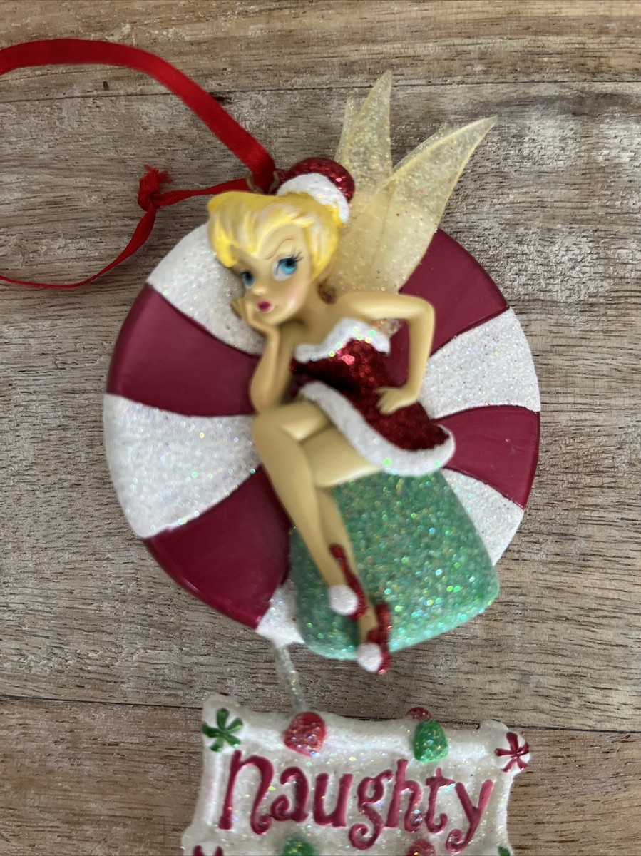 Vintage Disney Tinkerbell Naughty or Nice Sexy Christmas Ornament