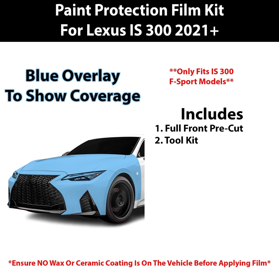 Kit de sujetador transparente de película de protección de pintura precortada PPF para Lexus IS 2021+ Foto 2 de 4