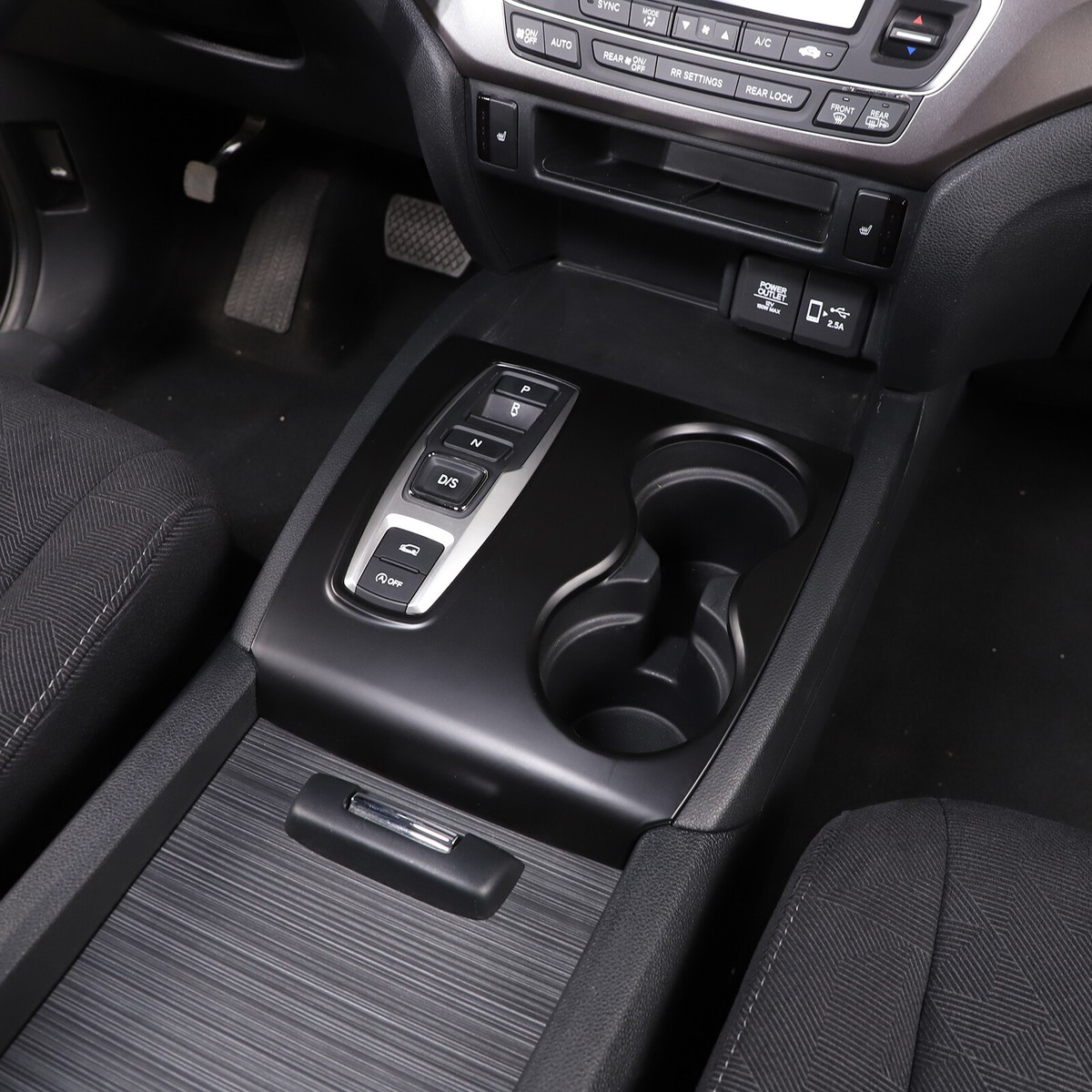 Matte Black Center Console Gear Shift Panel trim Cover For Honda
