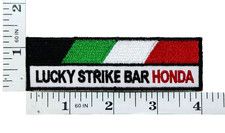 Embroidered Patch - Motorcycles - Racing - Lucky Strike Bar - Iron-on - Honda