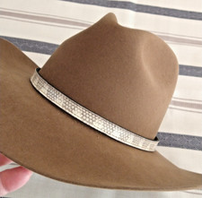 Genuine Sea Snake Snakeskin Cowboy/ Cowgirl Hatband w Suede Leather Lace Ties 02