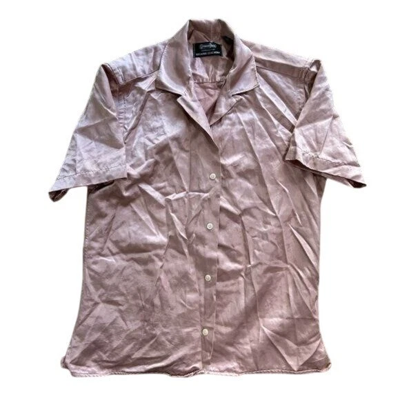 OPENING CEREMONY X GITMAN BROTHERS SATIN BOWLING SHIRT - PINK - Image 2 of 4