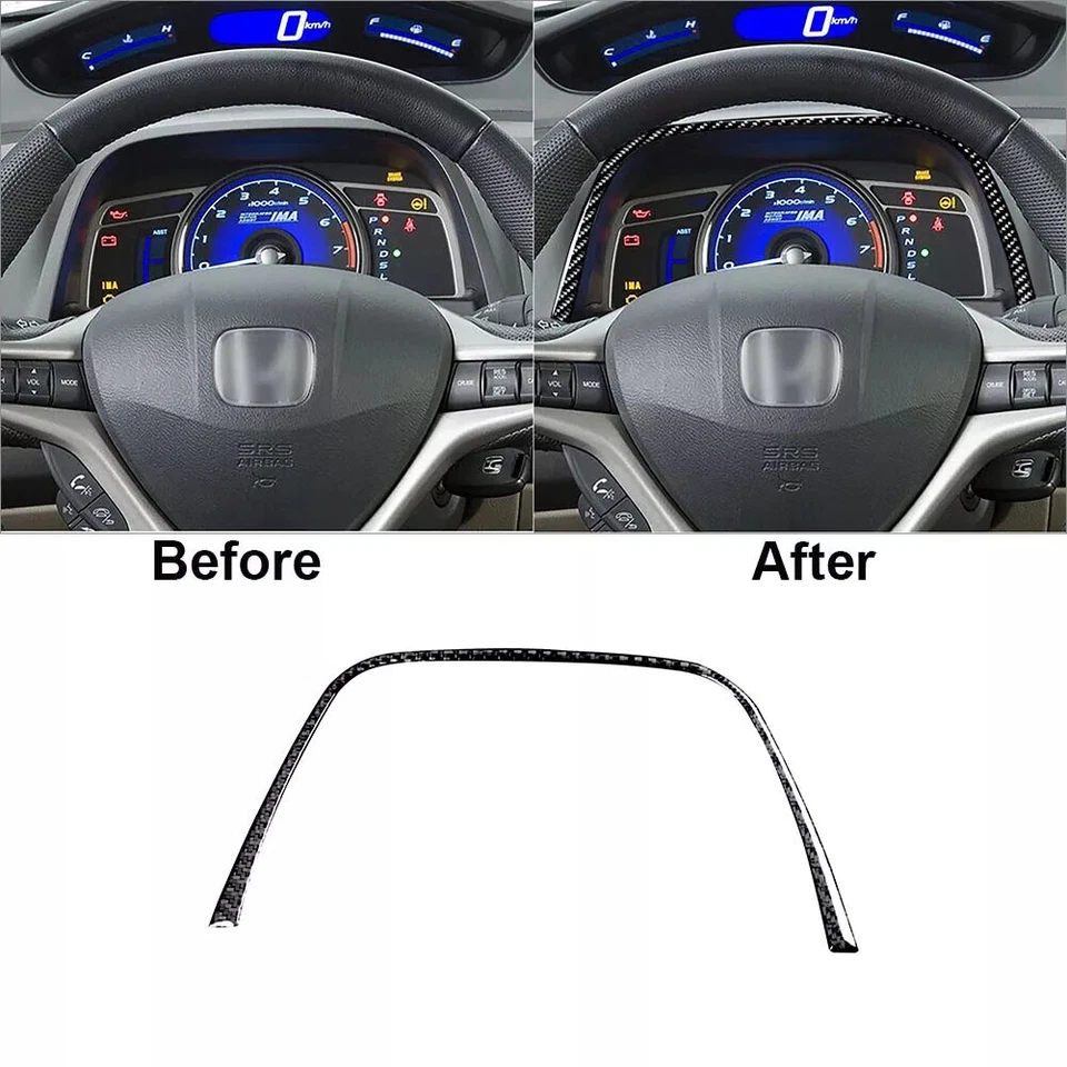 Kit completo de cubierta interior de fibra de carbono 29 piezas para Honda Civic 8th 2006-11 Foto 2 de 4