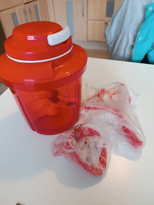 Tupperware Extra Chef rot D200 1,35l Zerkleinerer Rührer Mixer Tupper