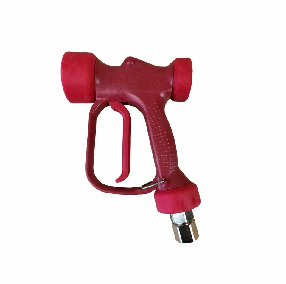 Pressure Washer Wash Gun, RB65 Washdown Gun – Stainless Steel Red, Car Wash