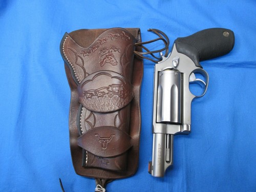 Taurus Judge, Double Loop, Leather Holster, Hand Tooled, Handmade in the USA - Picture 12 of 12