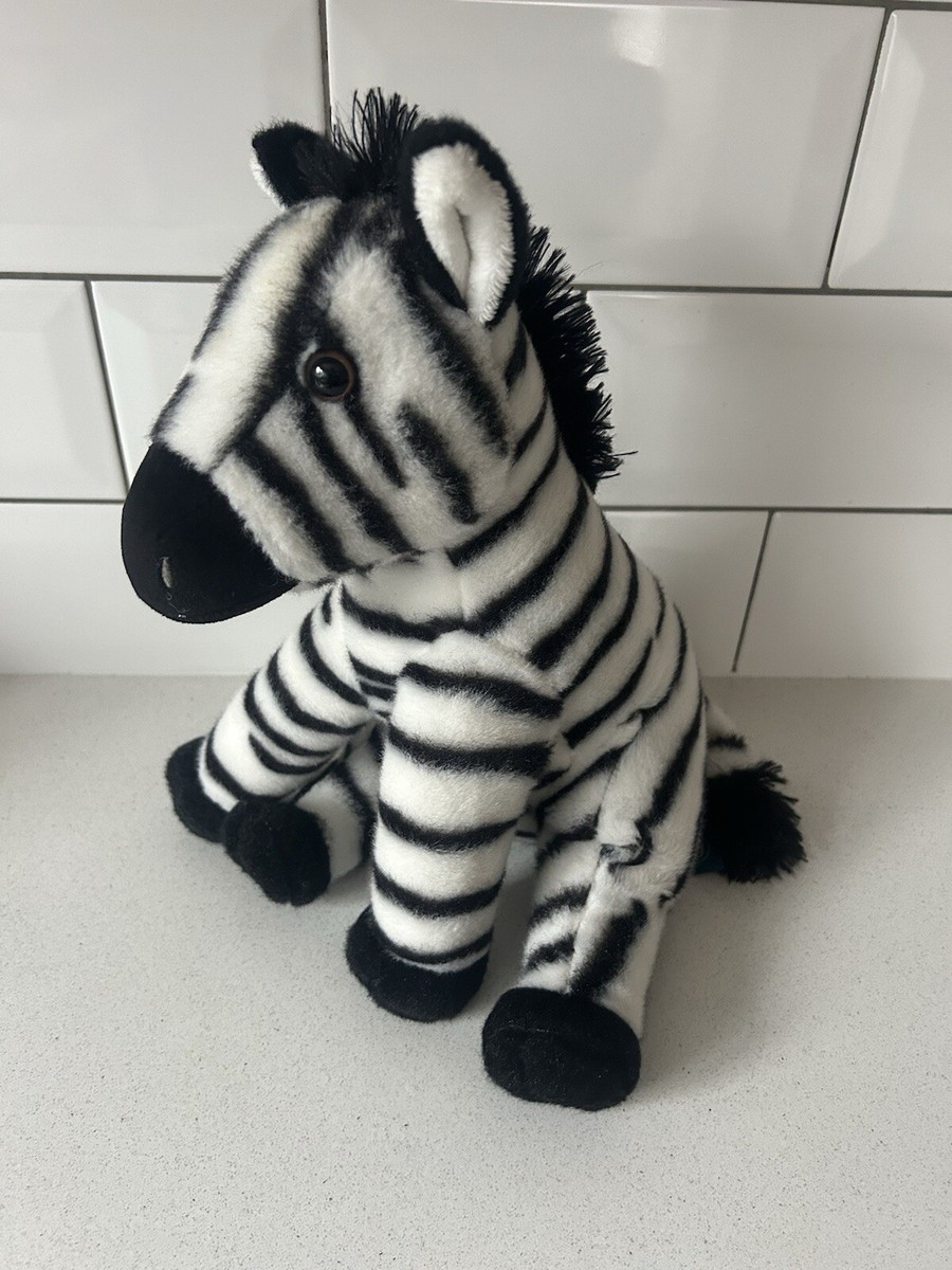 Zebra Chester Zoo Souvenir Plush Soft Toy Beanie By Aurora Toys