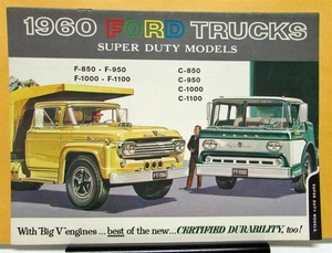 Details About 1960 Ford Truck Model F C 850 950 1000 1100 Super Duty Sales Brochure