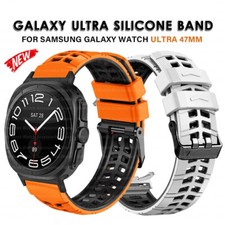 For Samsung Galaxy Watch 7 Ultra 47mm Silicone Band Fit Sport Breathable Strap