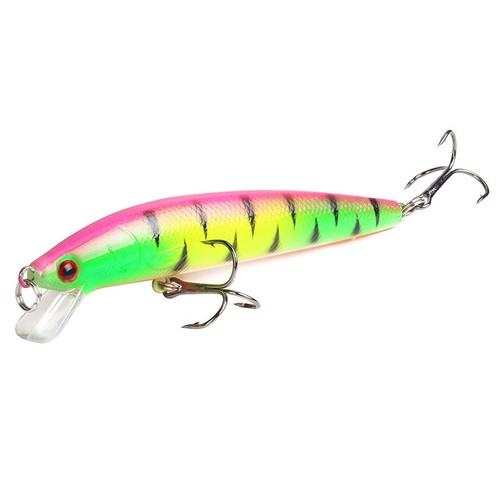 10 Confezioni Esche da Pesca Esche Crankbaits Plastica Realistiche Minnow Ganci da Swimbait - Foto 9 di 14