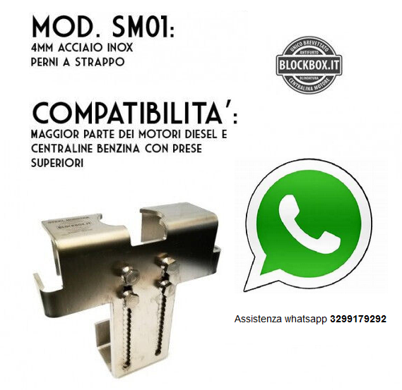 BLOCK BOX ANTIFURTO CENTRALINA DIESEL BOX FIAT 500 ALFA ROMEO SM01 STEEL MONSTER