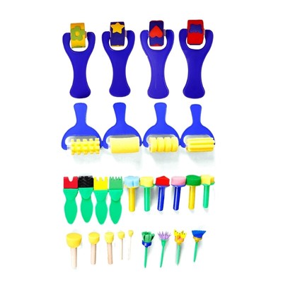 Foam Sponge Paint Brush Set Great for Acrylics, Varnishes, Art