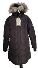 G.i.g.a Dx By Killtec Womens Quilted Padded Parka Coat Black Size Uk 22 Bnwt