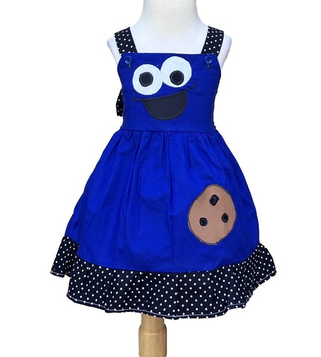cookie monster blue dress Cookie Monster Hot Pink & Blue Birthday Dress