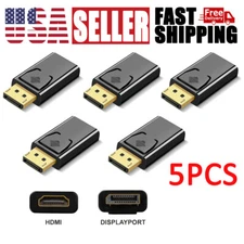 New Display Port to HDMI Male Female Adapter Converter DisplayPort DP to HDMI 5x