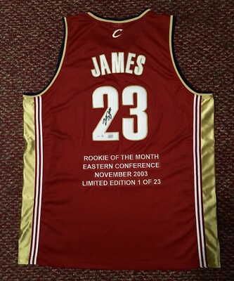 13/23 MADE- LeBron James UDA Upper Deck signed VERY 1st ROOKIE