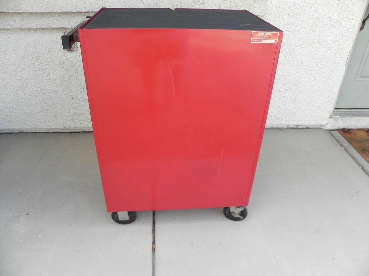 Vintage Matco MB52A Flagship 7 Drawer Roll Cab Red/Orange USA | eBay