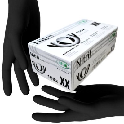 SFM   BLACKLETS GRIP+ Nitril pf schwarz Einmalhandschuhe Einweghandschuhe