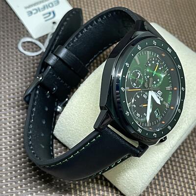 CASIO / クォーツ腕時計/アナログ/レザー/GRN/BLK/SS/EFV-600CL-3AVUDF s-l400.jpg