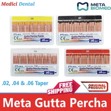 Dental GUTTA PERCHA POINTS Taper .04 /.06 All Sizes #15 -#80, Endo Meta Biomed