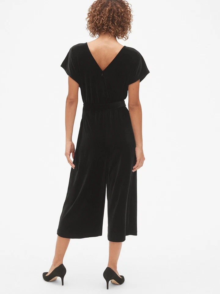 Mono Gap Terciopelo Cintura Corbata, Talla XS Negro Verdadero (1111A21) Foto 2 de 4