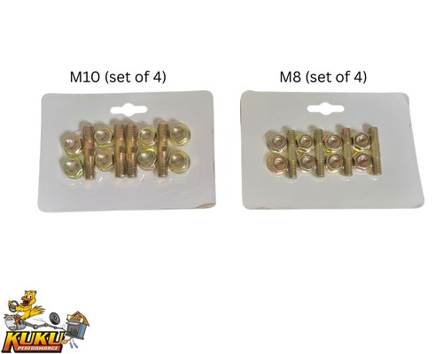 Universal/Turbo Flange Bolts | Steel | 4 Bolts 8 Nuts - M8 - Bild 3 von 4
