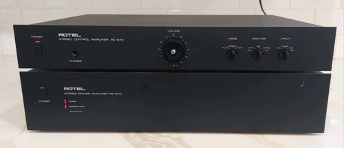 RARE COMBO Rotel RC-870 Stereo Control Amplifier & Rotel RB-870 Stereo ...
