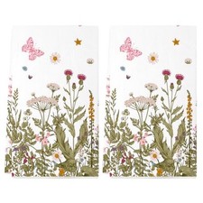 Spring Kitchen Towels, 18x26 Inch Wildflower Floral Dish Towels Seasonal