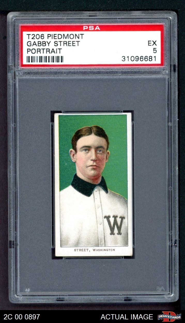 1909 T206 Gabby Street Portrait Senators VARIATION PSA 5 - EX