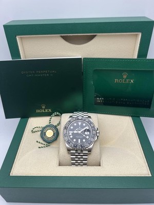 ROLEX GMTマスター腕時計空箱　付属品付き Rolex GMT-Master Ⅱ 40mm 126710GRNR Bruce Wayne Gray Black Jubilee