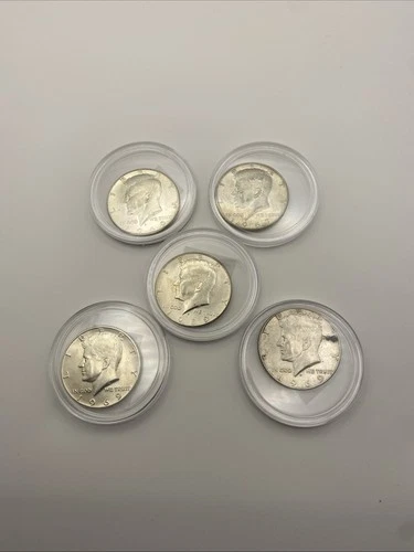 1967 and 1969D Kennedy Half Dollars 40% Silver Lot Of 5 Gorgeous Coins 🔥