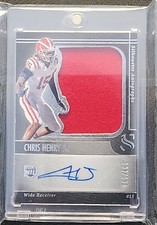 2025 Panini Silhouette #SA-CHJ Chris Henry Jr. Silhouette Auto Bronze #/99